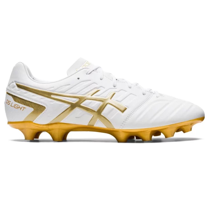 Sepatu Bola Asics DS Light Club FG - White Gold 1103A074-122 Original