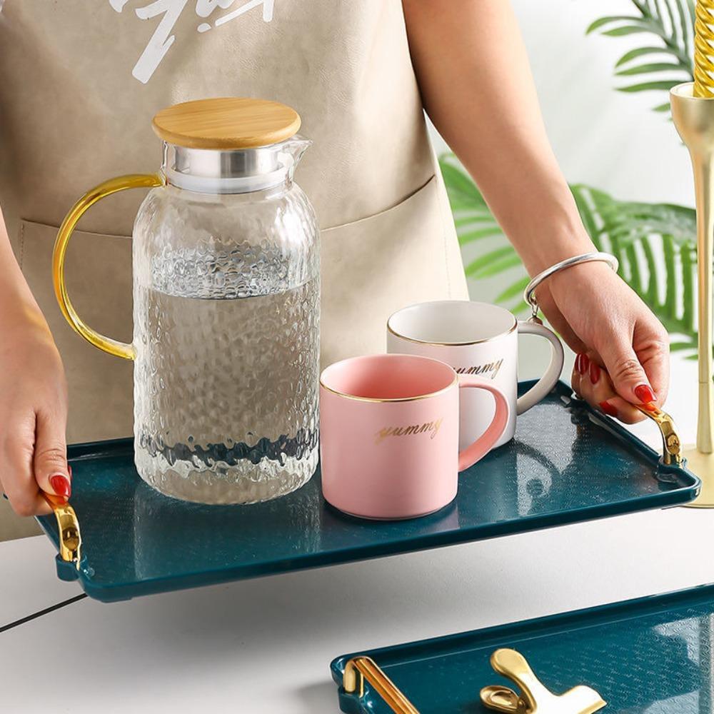 Solighter Nampan Penyimpanan Alat Dapur Rumah Tangga Desktop Organizer Kosmetik Baking Pastry Penyimpanan Buah Kue Piring Perhiasan Nampan Permen Mur Nampan