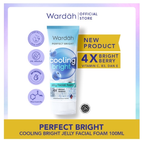 Wardah Perfect Bright Cooling Bright Jelly Facial Foam 100 ml