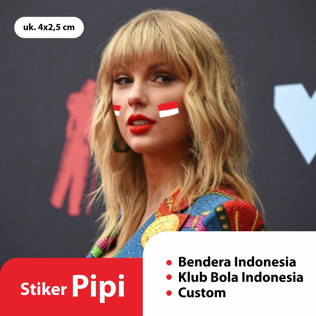 

Stiker Pipi 100pcs Bendera Indonesia / Klub Bola Indonesia / Custom