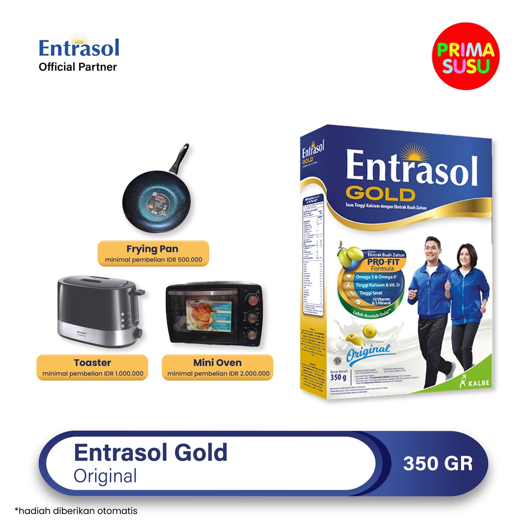 Entrasol Gold 350 Gr, Cokelat, Original, Vanila