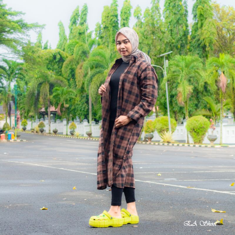 TUNIK FLANEL || DRES FLANEL IMPORT || TUNIK FLANEL OVERSIZE
