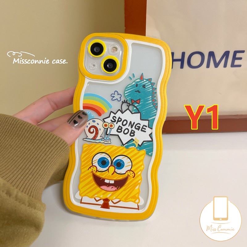 Redmi 12C A1 9 10 A1+9A 9T 10C 9C 10A Note 11Pro+11 10 10s 9 8 9Pro Note 9s 11s 10Pro Mi 11T Pro PO CO X3 NFC Pro M3 SpongeBob Patrick Star Lucu Dinosaurus Couple Gelombang Casing Edge