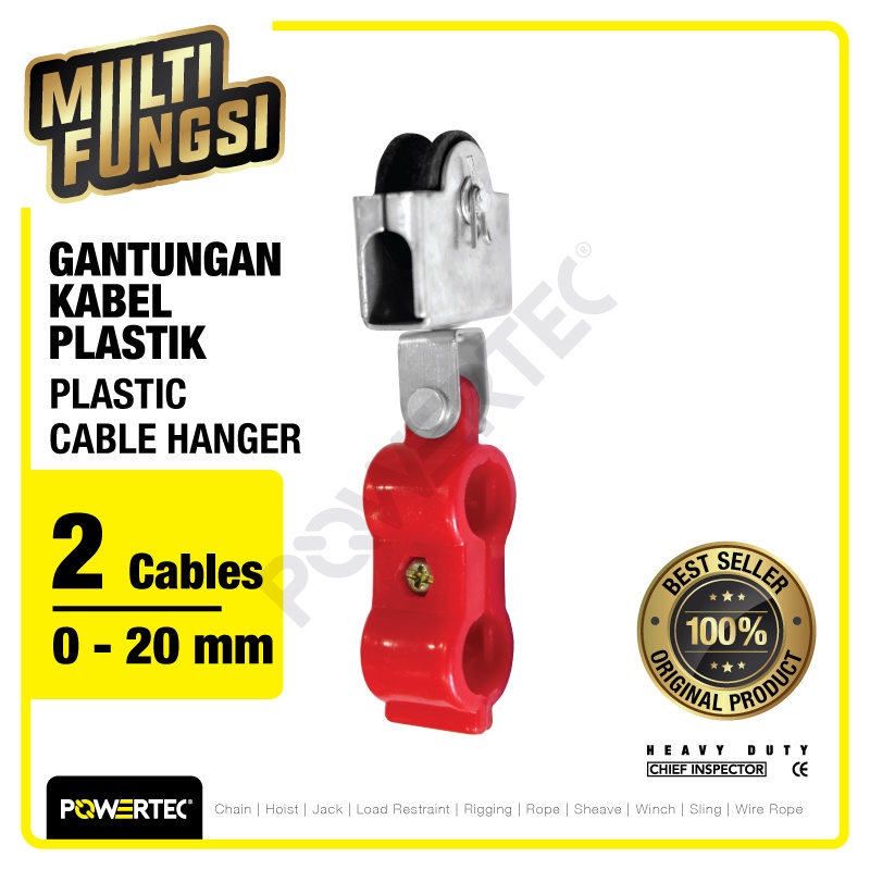 POWERTEC Cable Hanger PVC 0-20mm Gantungan Kabel Carrier Roller Sling