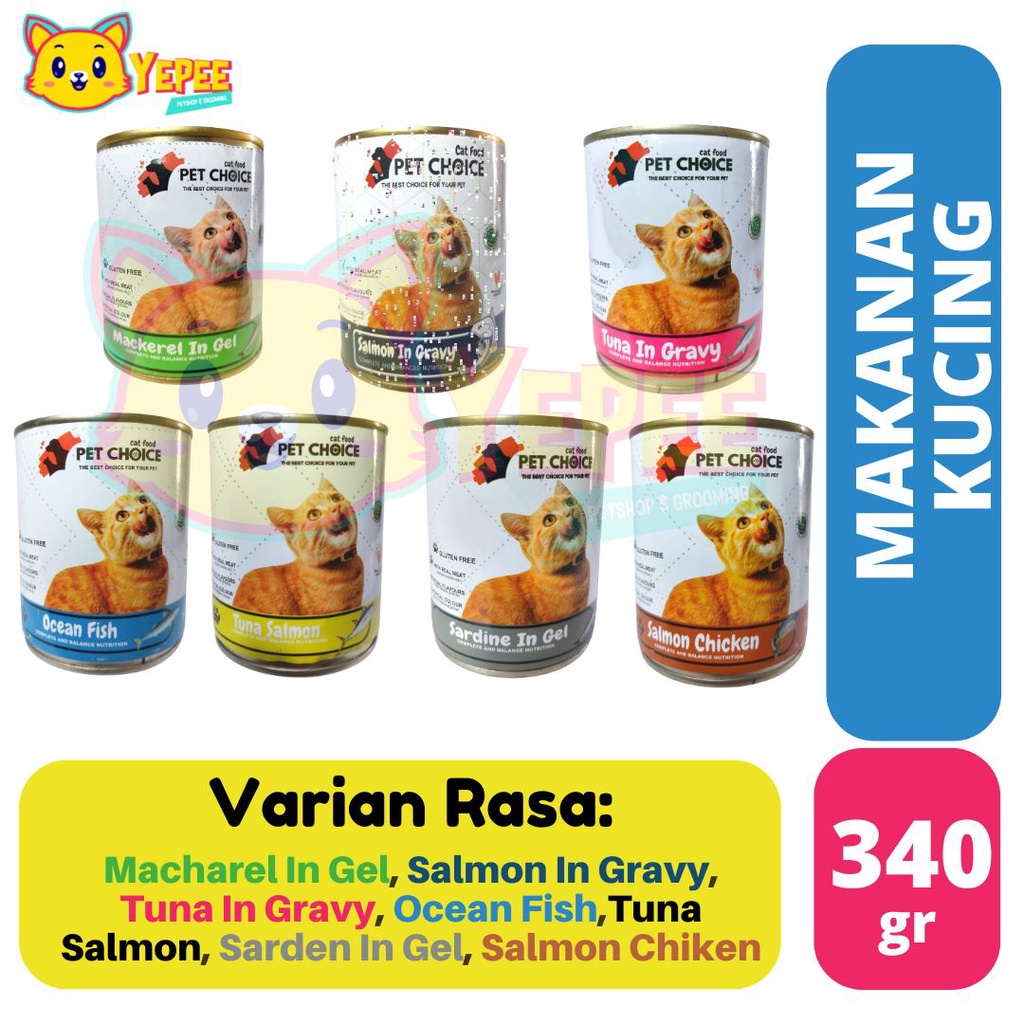 Pet Choice Kaleng - wet cat food basah Makanan Kucing Kaleng - Kaleng Mirip Life Cat Kaleng