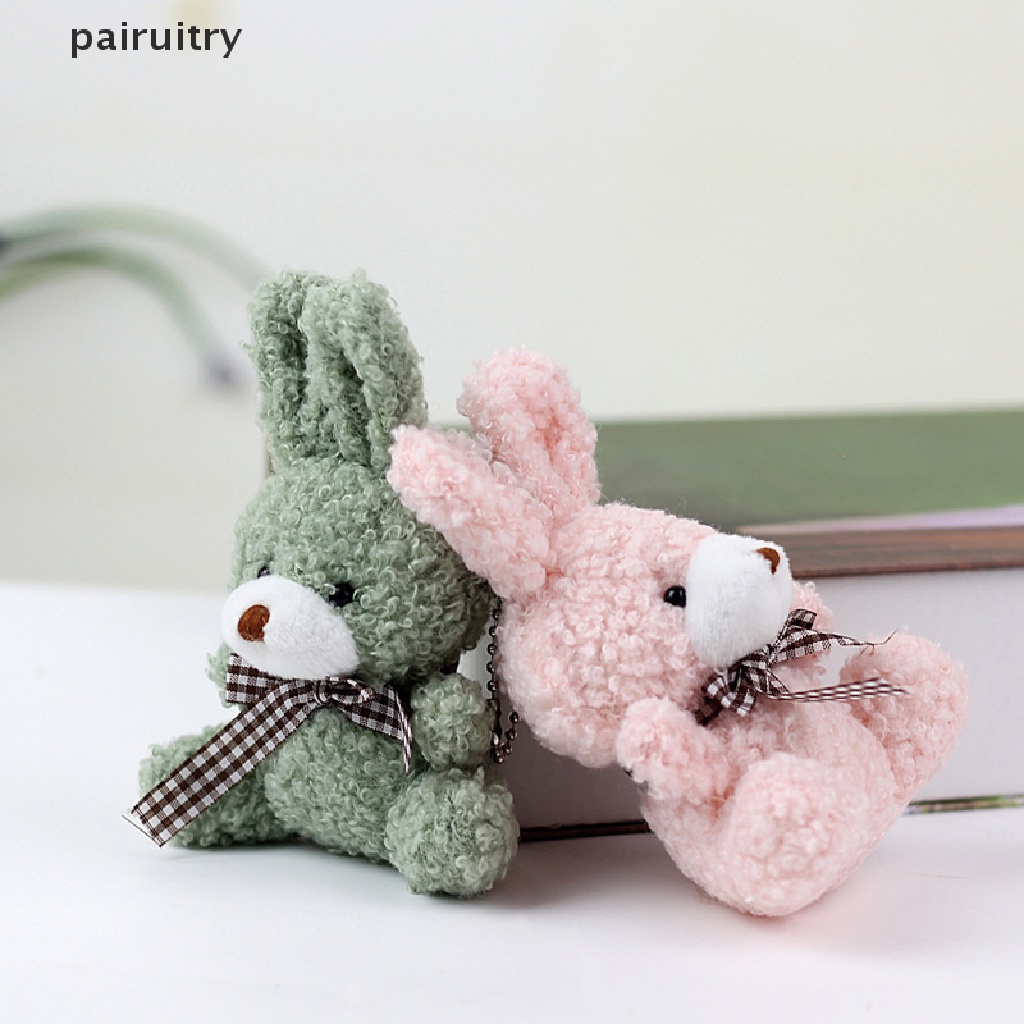 Prt 11 cm Cute Rabbit Bow Plush Stuffed Boneka Dasi Bunny Bantal Lembut Mainan Mewah Anak Hadiah PRT