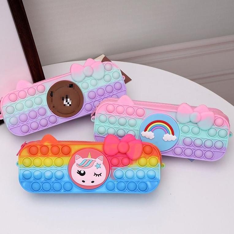 

✴Bestseller✱➬ BHQ0B HC Kotak Pensil Pop It Rainbow Tempat Pensil Popit Karakter Macaroon Tempat Penyimpanan Alat Tulis Anak Warna Warni 49 ✴Best Product