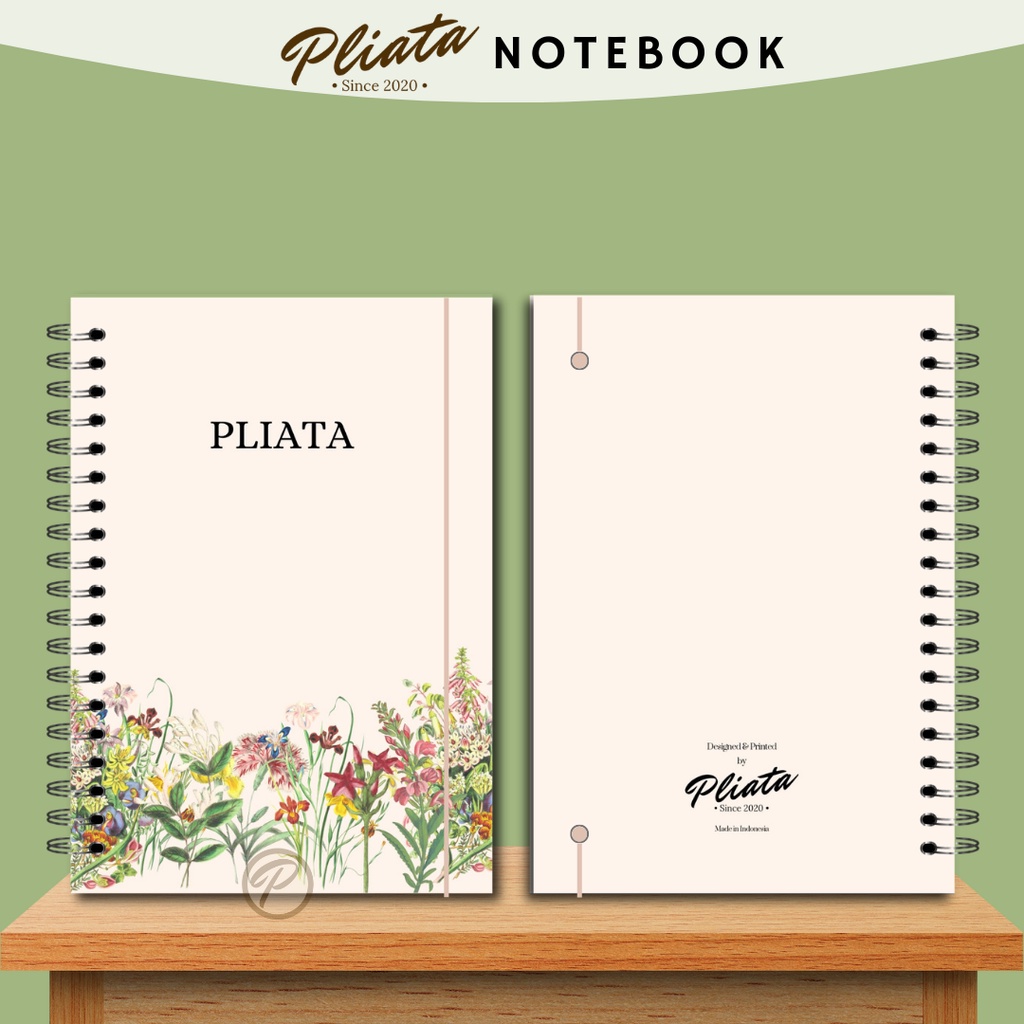 PLIATA NOTEBOOK SPIRAL - (PN26) Flower Garden - Softcover Doft Aesthetic Book Buku Tulis