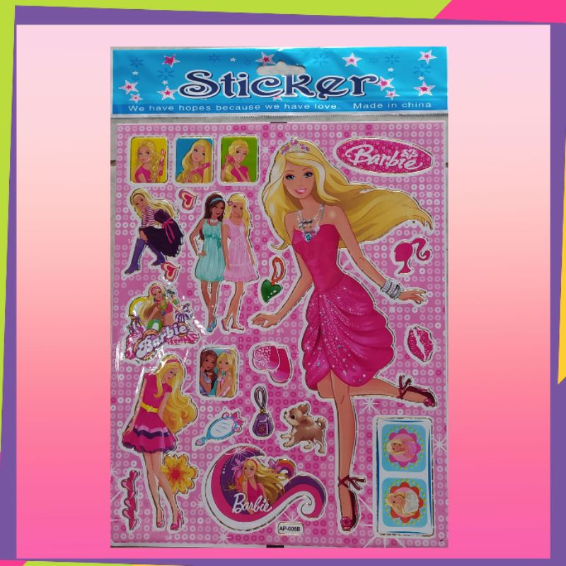 

Stiker Laser Gambar Tempel Laser Sticker Anak Katakter BARBIE