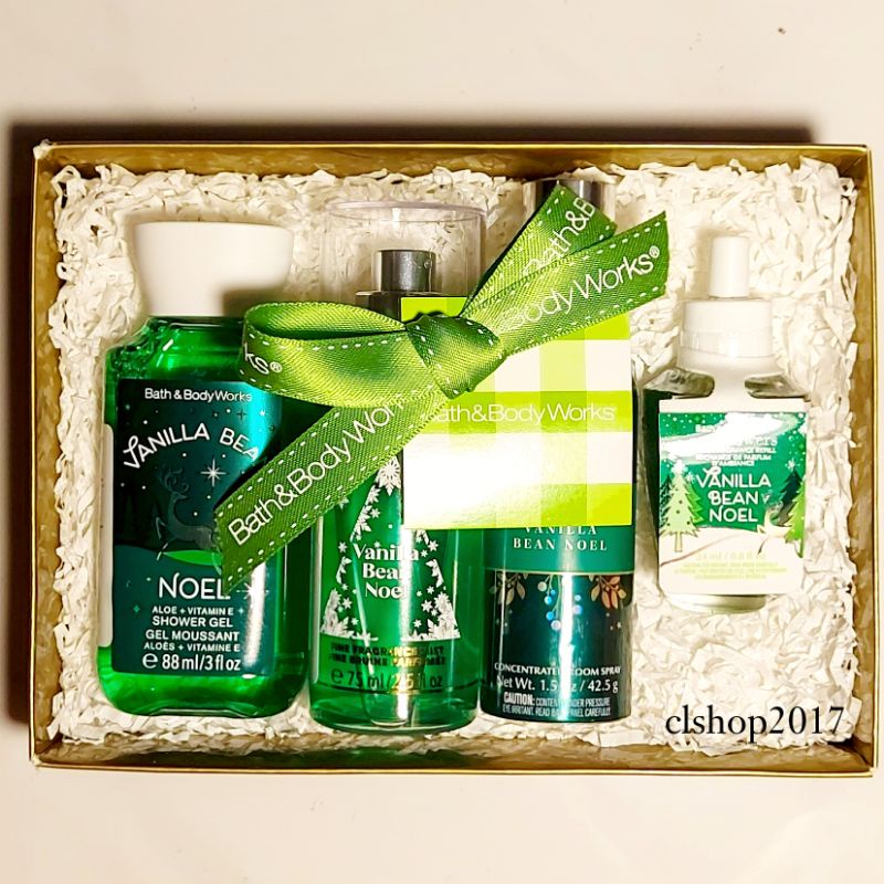 BBW VANILLA BEAN NOEL TRAVEL SIZE GIFT SET PAKET BATH &amp; BODY WORKS