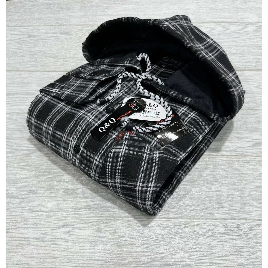 TERBARU KAMEJA FLANNEL HOODIE ORIGINAL [PREMIUM QUALIY] M L XL