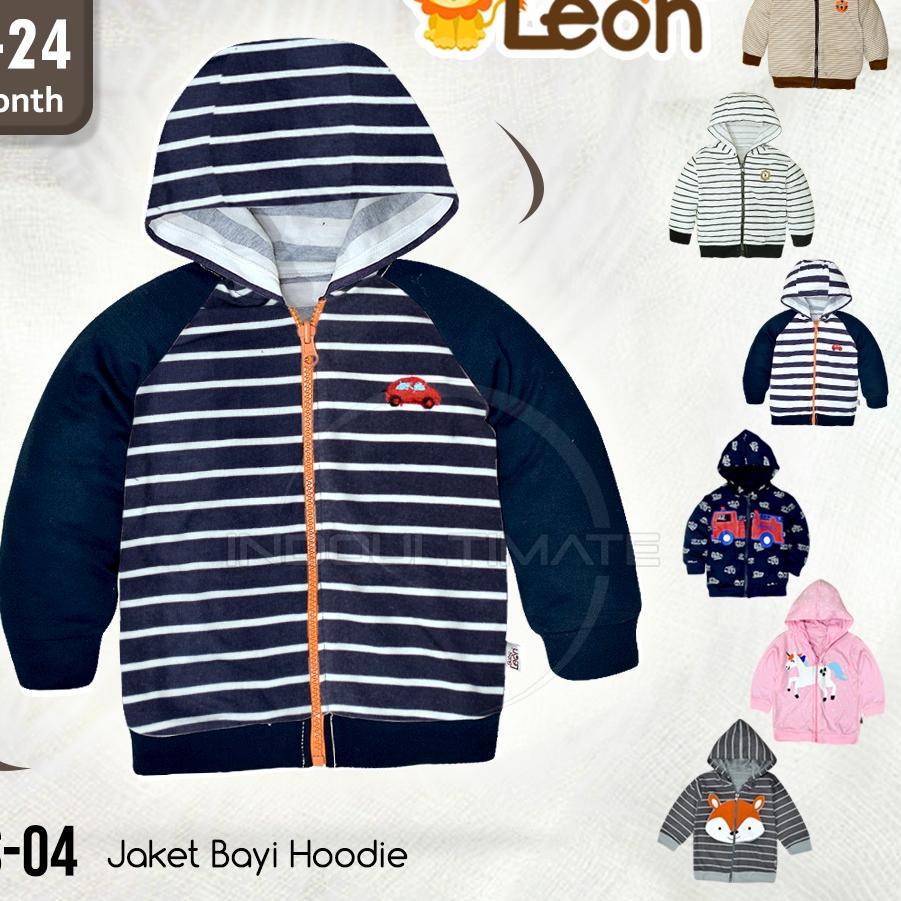 ↚ 0-2 tahun SNI BABY LEON Jaket Anak Bayi Balita JBS-04 Hoodie sweater Topi / Baju Kaos Jaket Anak B