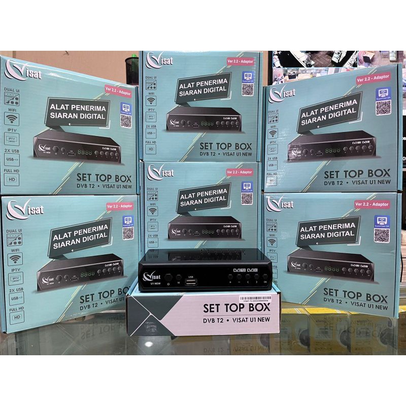 Set top Box VISAT U1 New Ver 2.2 DVBT2 Siaran Digital Body Besar besi