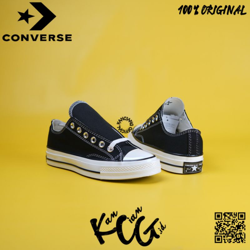 Converse Chuck Taylor 70S Low Black White 100% Original