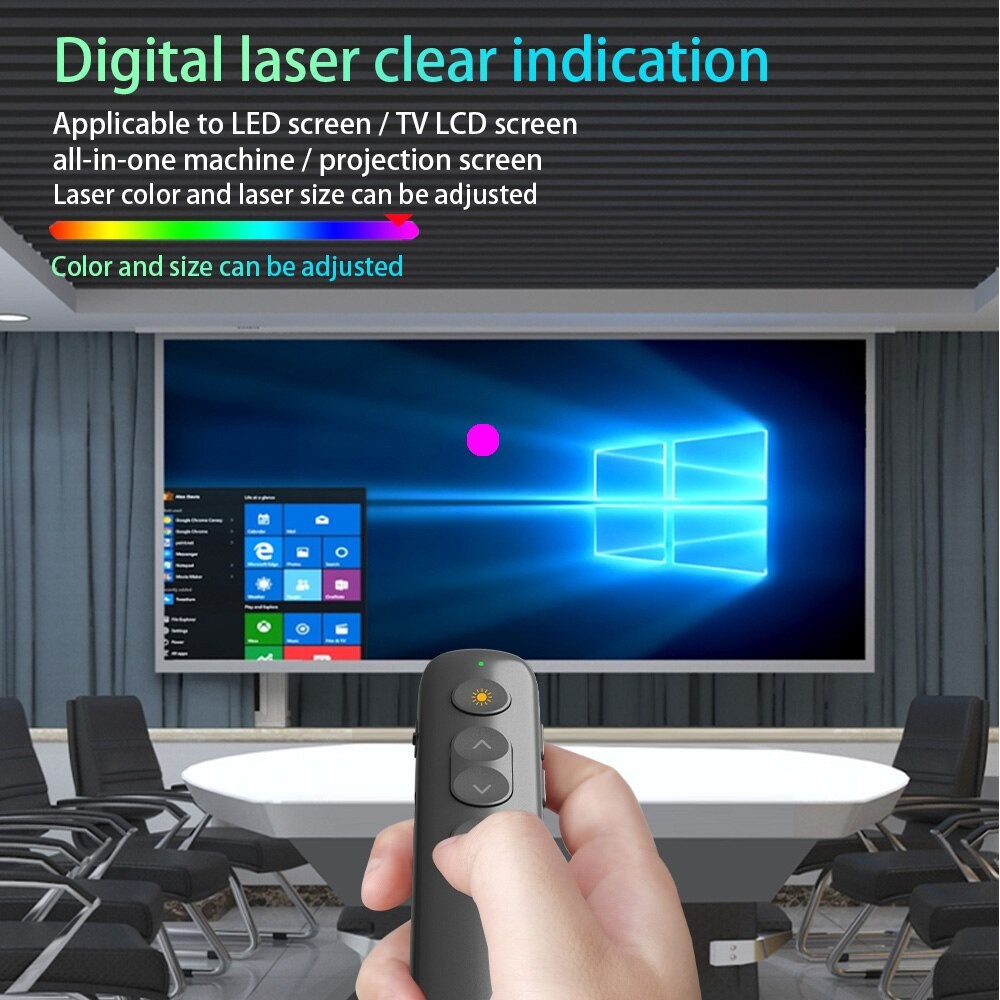 H91 Dual Laser Wireless Presenter Pointer Spotlight Air Mouse Remote