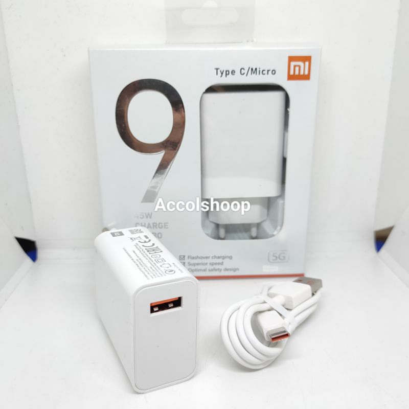 Charger Mi 9 Xiaomi Fast Charging 45W Type C