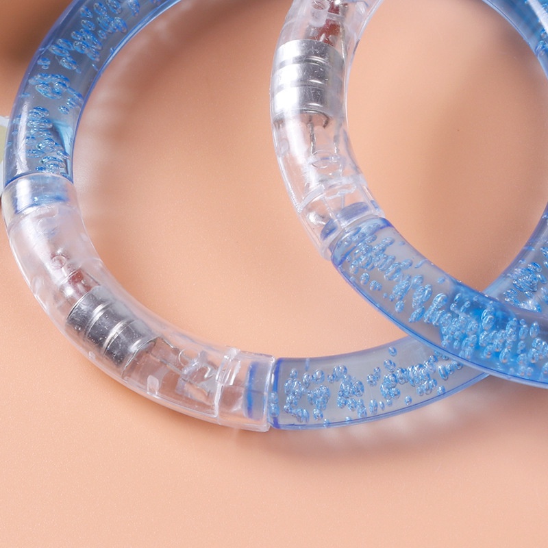 1pcs Akrilik Pergelangan Tangan LED Bercahaya Gelang Single Warna Acak LED Kedip Gelang Perlengkapan Pesta Removable Glow Sticks Bracelets Untuk Pesta Pernikahan