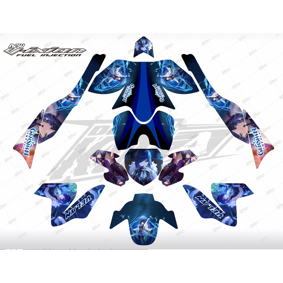 Decal Stiker New Vixion Lightning anime
