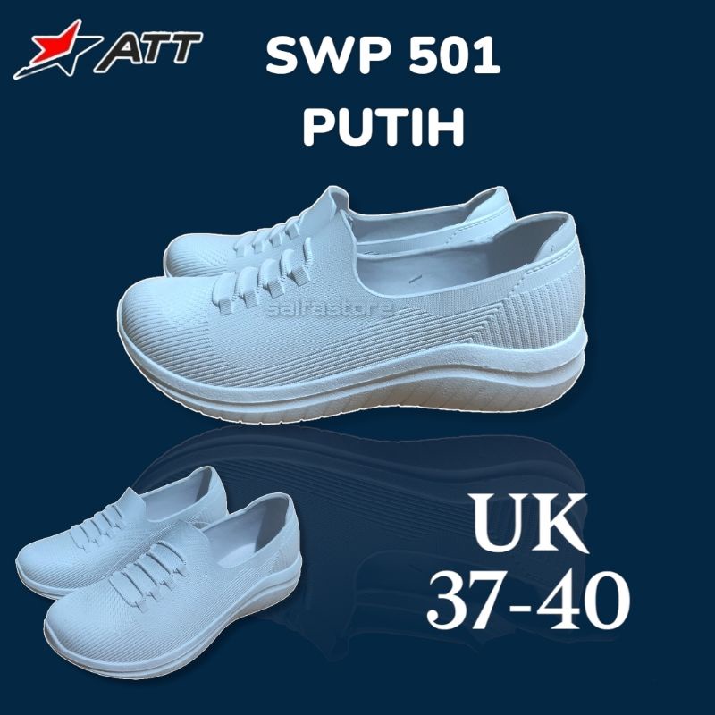 Sepatu Wanita Original ATT SWP 501 Putih polos Sepatu Wanita Murah Sepatu Karet Wanita Import