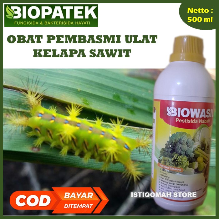 Jual Pestisida Nabati Biowasil 500ml Obat Pembasmi Hama Ulat Kelapa