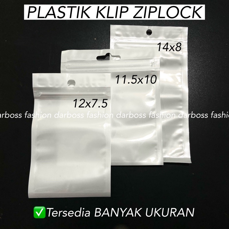 Plastik Klip Ziplock isi 10/ Plastik Aksesoris / Packaging Ziplock / Packaging Aksesoris Kalung Cincin Anting / Plastik Warna Putih / plastik aksesoris / plastik kecil / plastik klip