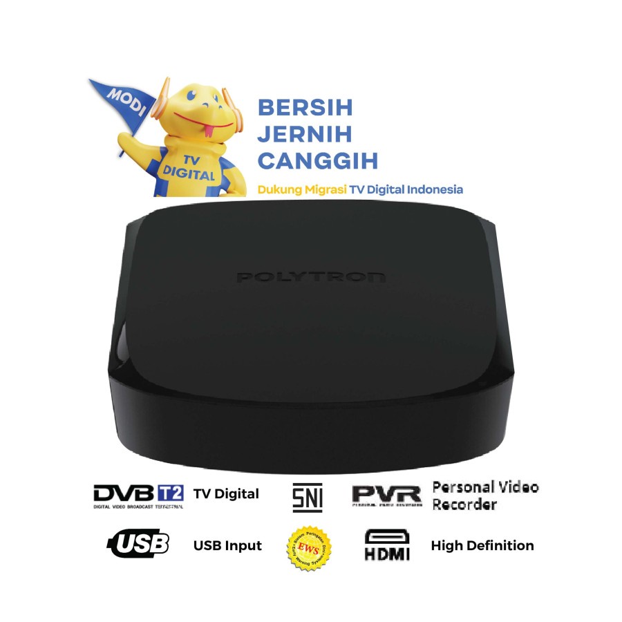 [Bayar Di Tempat] POLYTRON SET TOP BOX DIGITAL BOX STB PDV TV Digital Receiver