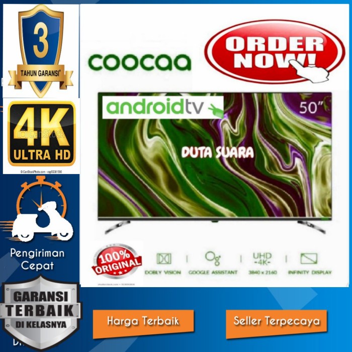 COOCAA Led TV 50 Inch 50S5G Android Smart TV 4K Free Breket Led 50 Inc