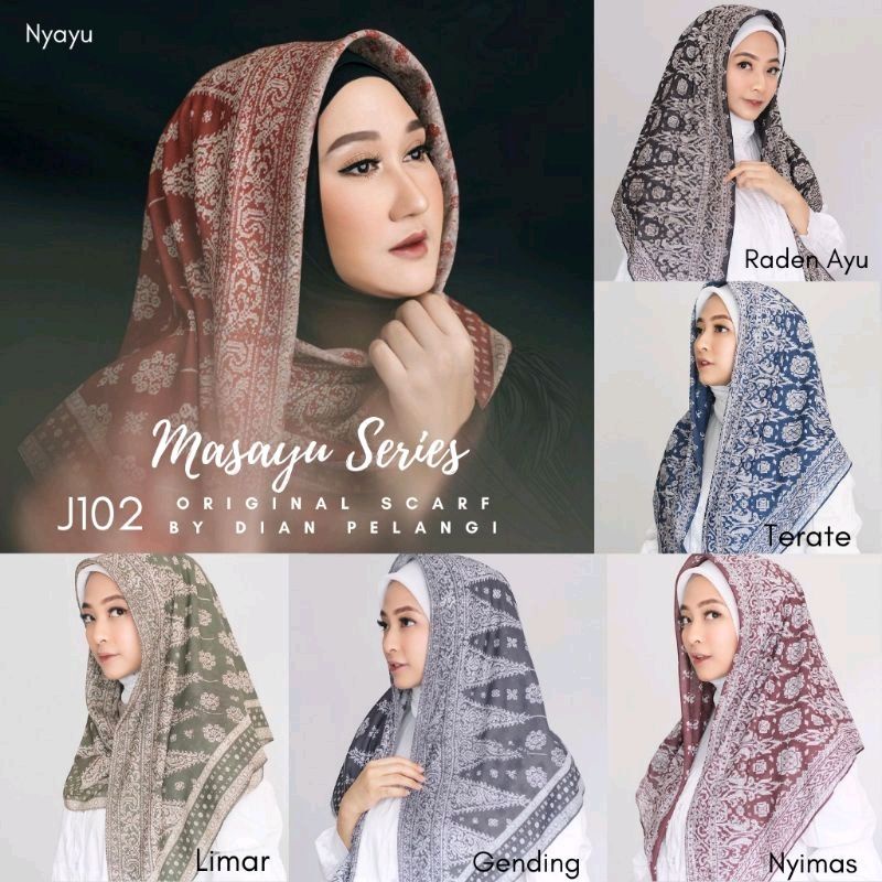 Jilbab Voal Motif Songket Palembang Bolak Balik