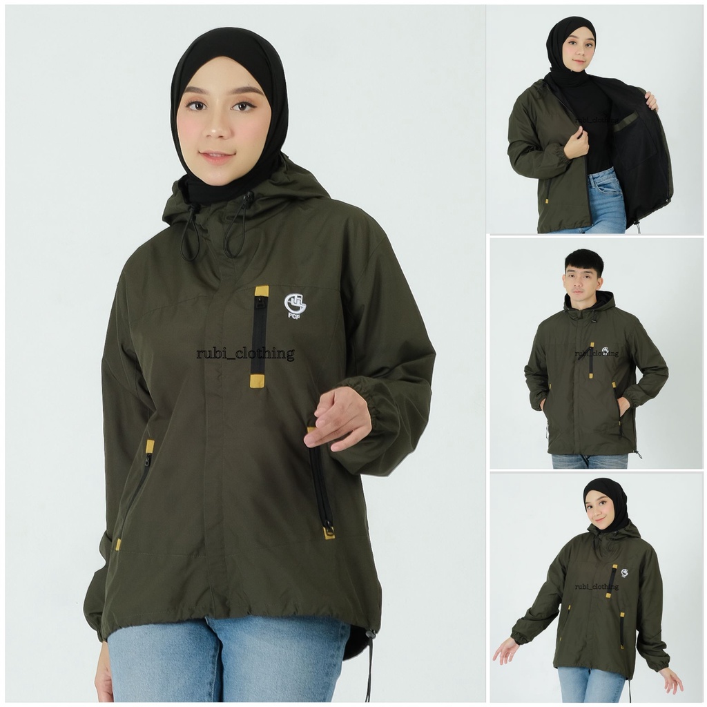 Jaket Parasut Wanita Waterproof Model Elbrus Size M L XL XXL Original FCF / Jaket Wanita Anti Air size Jumbo