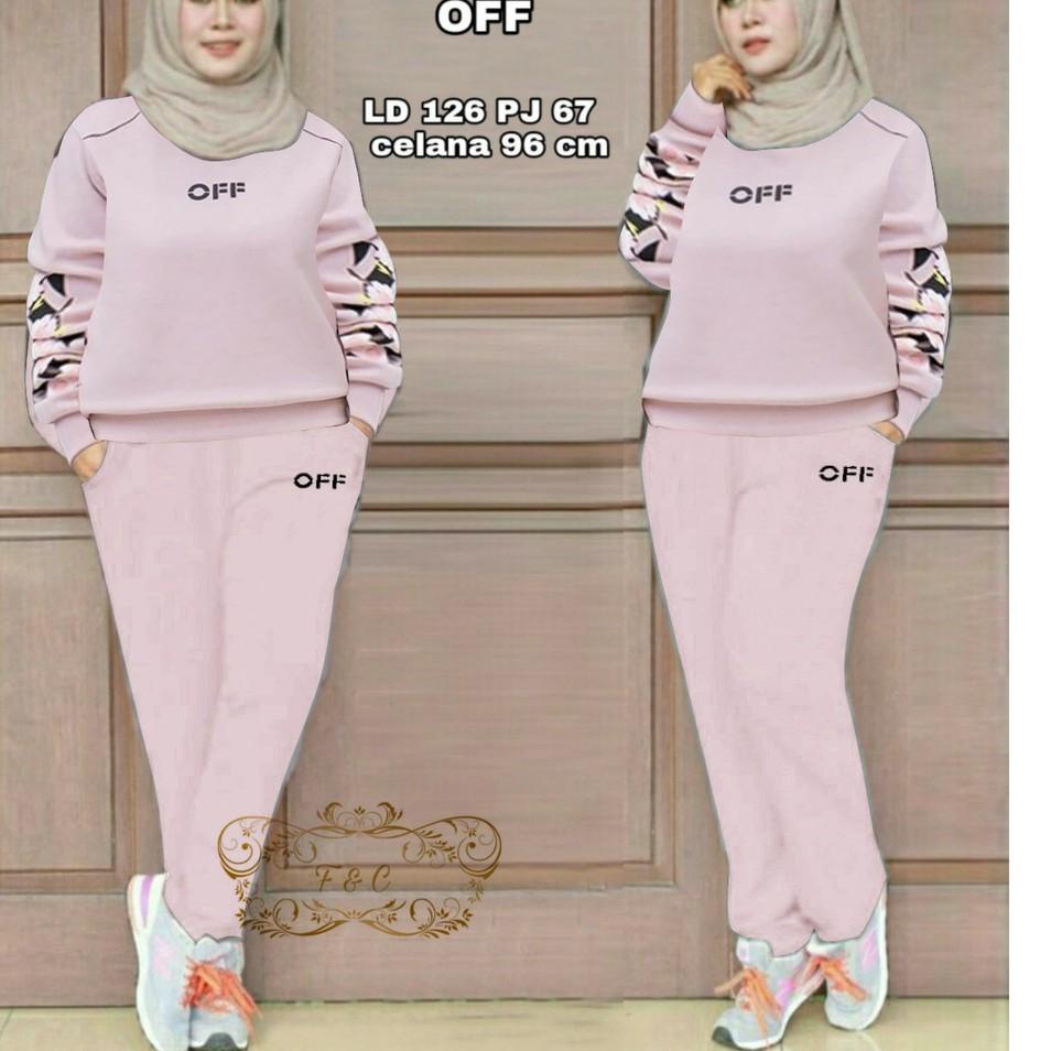 Hot Limited AR 18 - SET JUMBO OFF L - XL - XXL - XXXL STELAN ATASAN DAN TRAINING BAJU OLAHRAGA BAJU TIDUR BAHAN BABYTERY