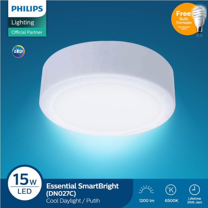 Lamp Philips Downlight Dn027C Led12/Cw 220V D175 Putih