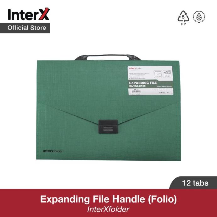 

TERMURAH InterX Expanding File Handle 12 Tabs Linen Series