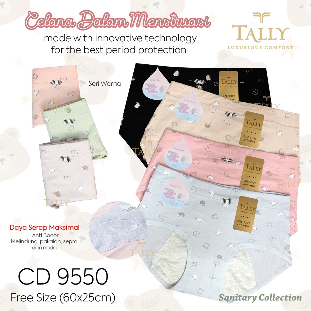 CD CELANA DALAM MENS 9550 TALLY FREESIZE ALLSIZE - CELANA DALAM MENSTRUASI 9550 TALLY - ARA98STORE