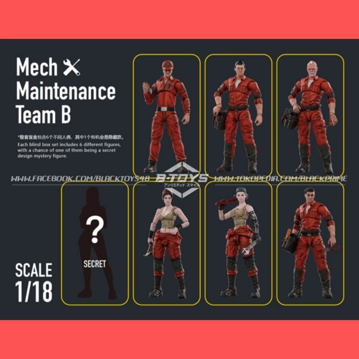 Joytoy 1/18 Mech Maintenance Team B Type B Action Figure Mecha Depot