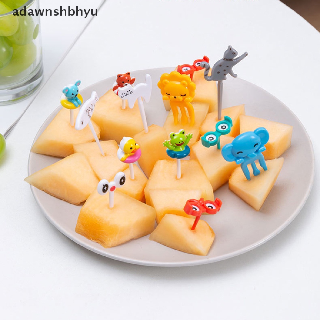 Adawnshbhyu Garpu Buah Kartun Hewan Mini Anak Snack Kue Dessert Makanan Fruit Fork ID