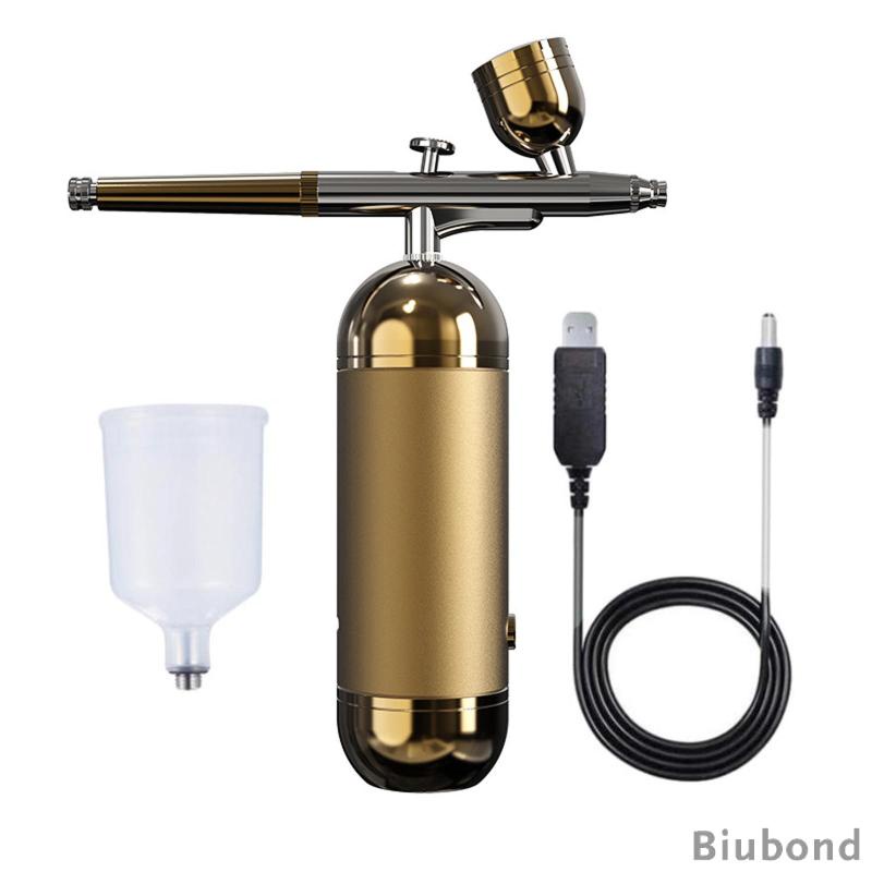 [Biubond] Aksesoris Set Airbrush Portable Pompa Sprayer Mini Untuk Nail Art Sepatu DIY, Lukisan Makeup