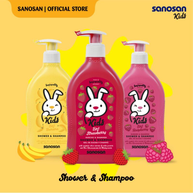 SANOSAN KIDS SHOWER &amp;,SHAMPOO 400ml