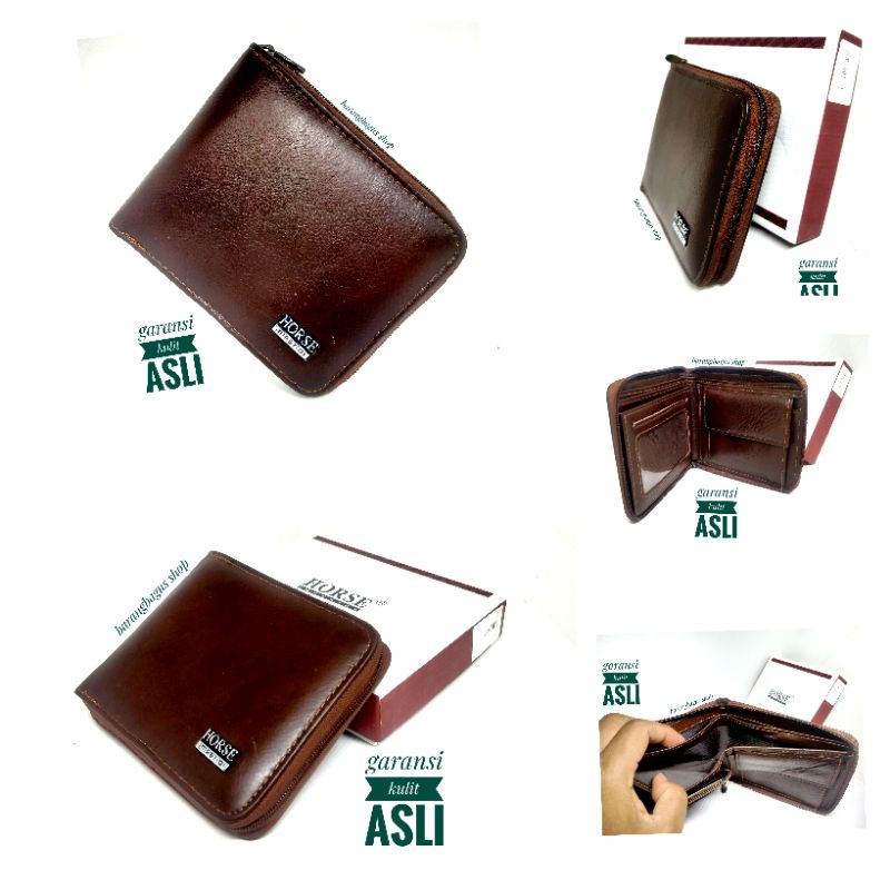 Dompet kulit asli pria wanita original Imperial Horse model seleting putar