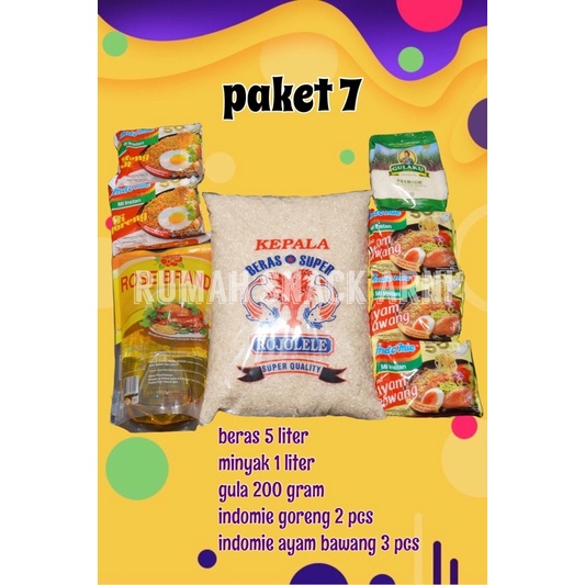 

PAKET 7 /PAKETSEMBAKO/SEMBAKOMURAH/SEMBAKOBERKUALITAS//PAKETBERASMURAH