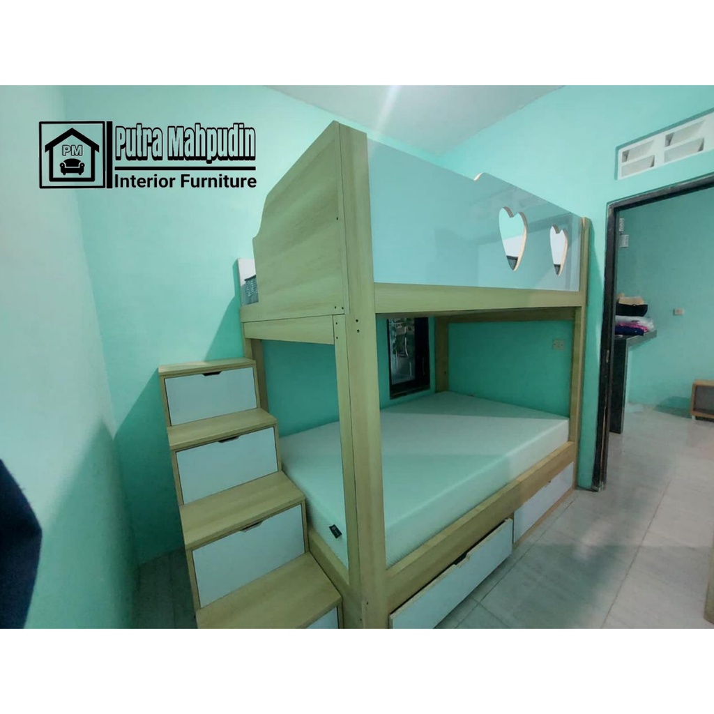 Ranjang Tingkat Divan Kasur Tingkat Anak Dewasa Tempat Tidur Tingkat Pilih motif Warna