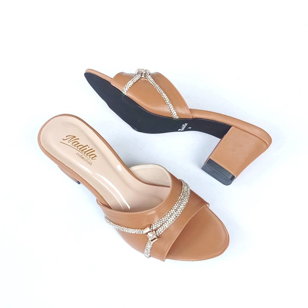 Sandal Pesta Nadilla 5584 Heels wanita Heels Kondangan 5cm Sendal Casual