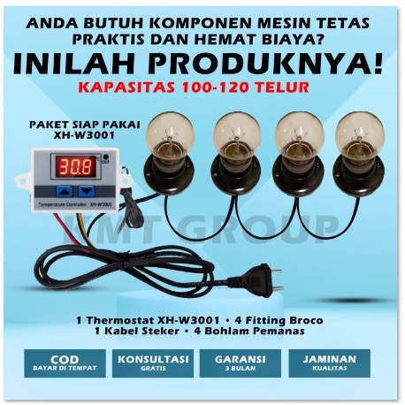 Paket Siap Pakai XH  4F Thermostat Termostat Pemanas Mesin Telur