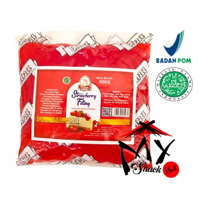 

Edna Strawberry Filling 500Gr - Selai Isian Roti Donat Merah Stroberi Best Seller