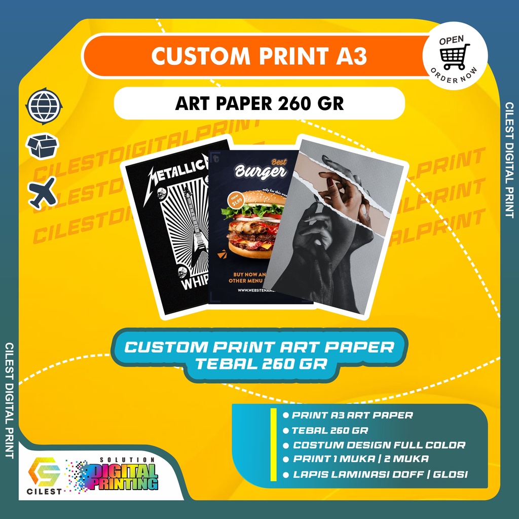 

COSTUM PRINT A3 ART PAPER 260 GR FULL COLOR