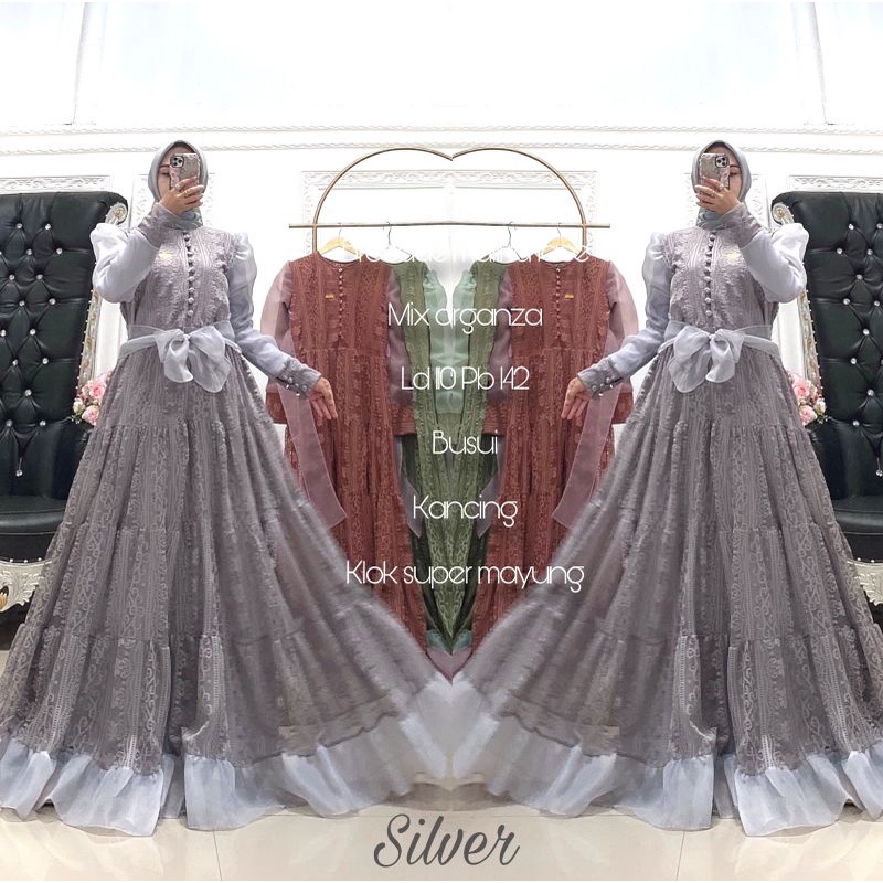 Gamis Brokat Elzisha Label