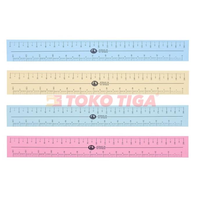 

[BISA COD] Penggaris Skala Kertas Warna Warni isi 50 Pcs