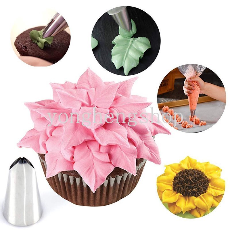 14pcs/set Stainless Steel Pastry Tips Fondant Dekorasi Kue Rusia Icing Piping Nozel Dengan Silikon Pastry Bag Dapur DIY Alat Baking