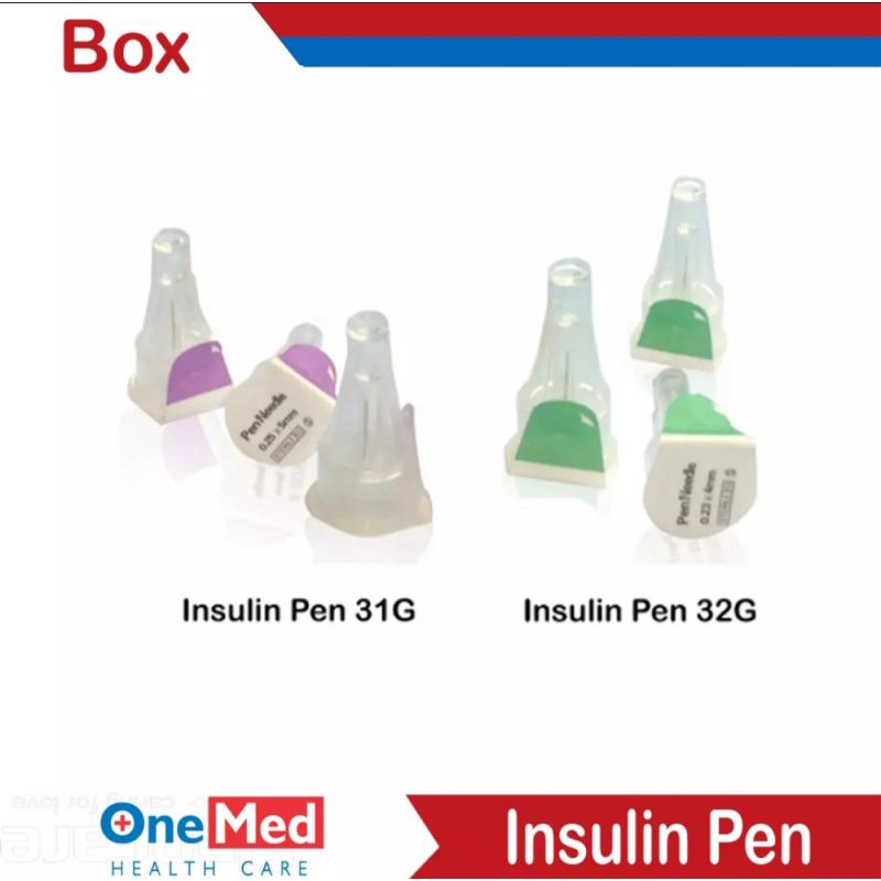 Insulin Pen Needle Onemed 31G x 5mm per 3pcs