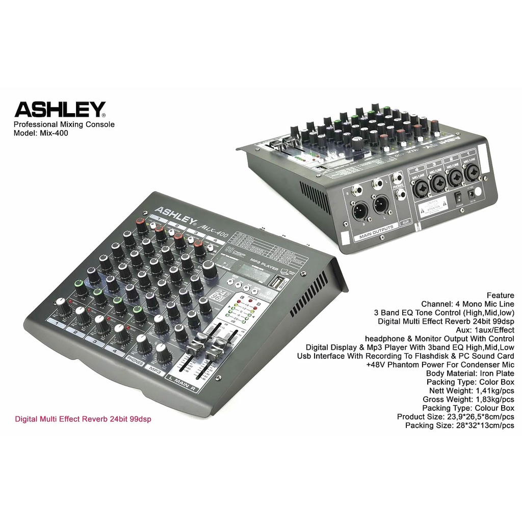 Mixer Ashley Mix 400 Audio Mixer Ashley