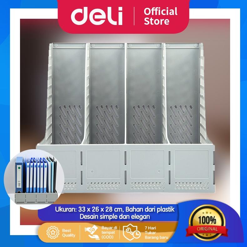 

DELI FILE TRAY / RAK BOX FILE BAHAN PLASTIK 4 SEKAT 33777 TERLARISS...,,,,,